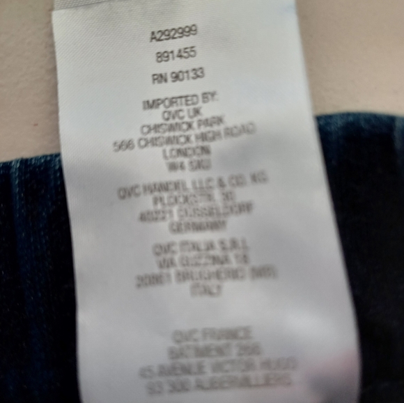 NWT Quacker Factory Dream Jeannes Short Straight Leg Pants Large Indigo A292999 - Picture 7 of 9